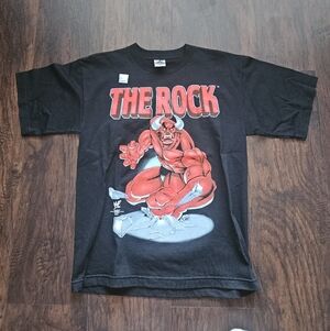 Vintage WWF The Rock Layin The Smack Down T-shirt